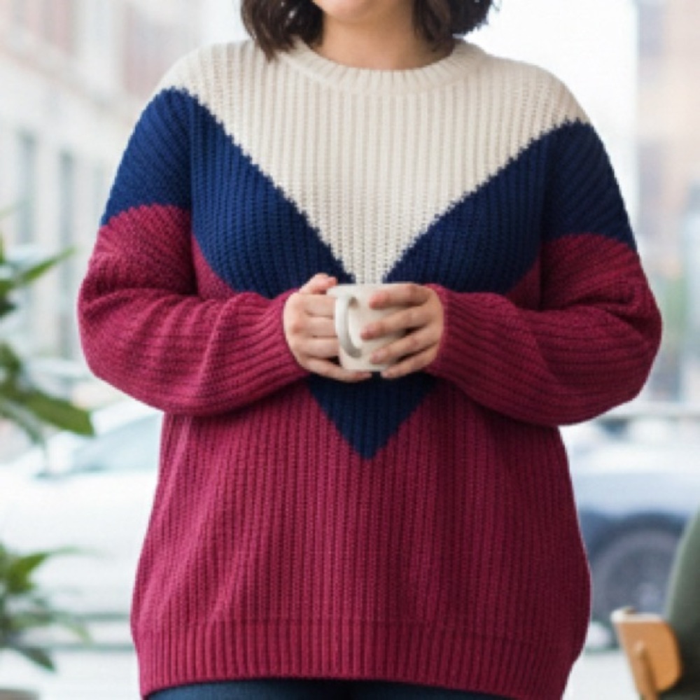 Time & Tru Chevron Sweater size Lg